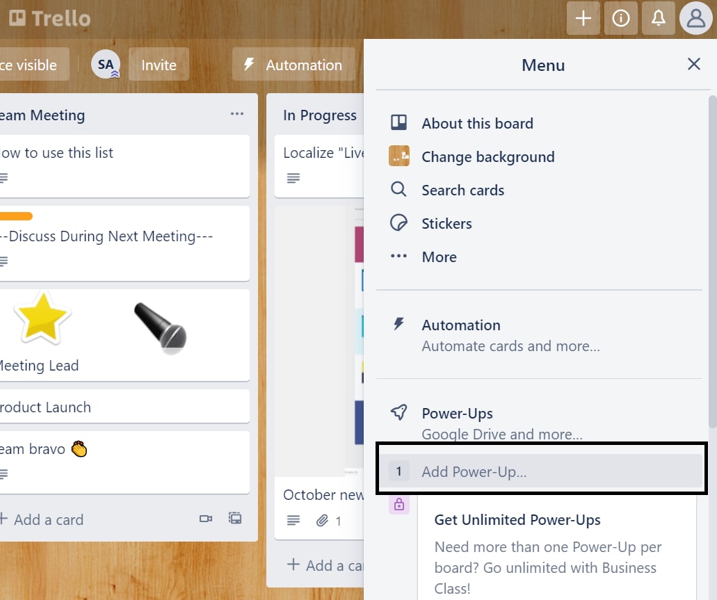 Add Power-Up Option